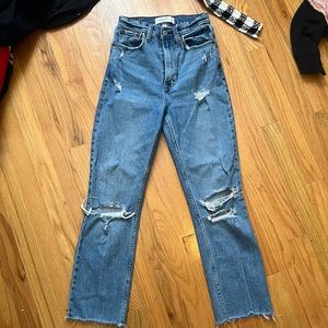 Abercrombie The Ankle Straight Curve Love Ultra High Rise